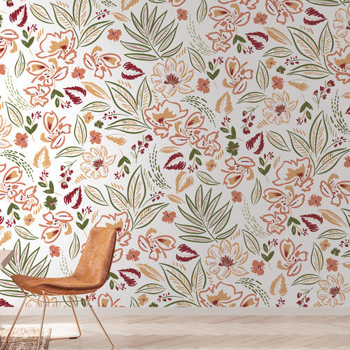 Обои уникальный дизайн - GERMINA - LGD01 décor mural sur mesure - природный мотив / в цветочек / панорамный