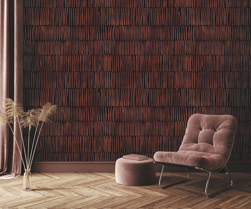 Обои скандинавский стиль - NARA - LGD01 décor mural sur mesure - панорамный / c геометрическим рисунком / в полоску