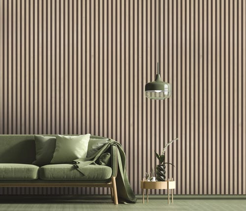 Обои скандинавский стиль - OREGON - LGD01 décor mural sur mesure - в полоску / имитация дерева / серый