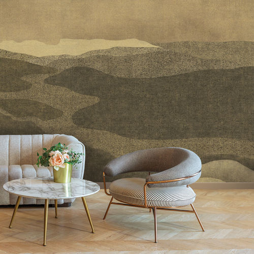 Современный обои - GOBI DORÉ - LGD01 décor mural sur mesure - из нетканых материалов / из полиэстера / природный мотив