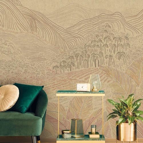 Современный обои - BANAUE - LGD01 décor mural sur mesure - из нетканых материалов / из полиэстера / природный мотив