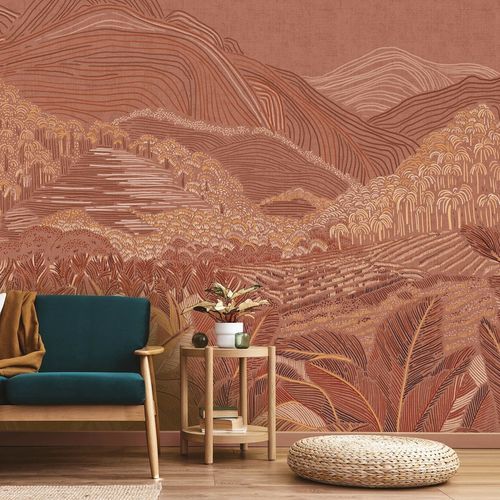 Современный обои - BANAUE - LGD01 décor mural sur mesure - из нетканых материалов / из полиэстера / природный мотив