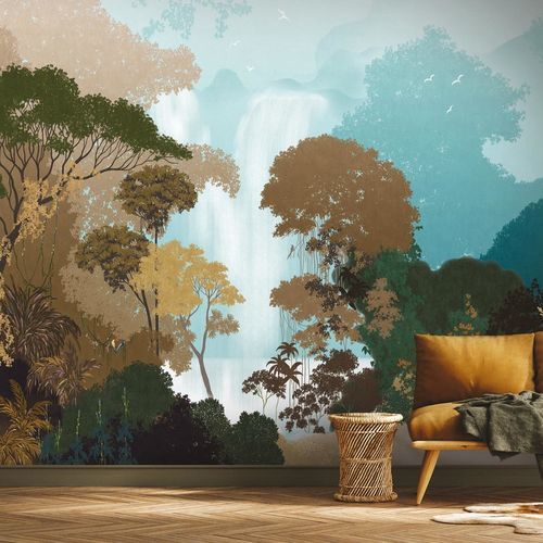 Обои биофильный дизайн - NAUYACA - LGD01 décor mural sur mesure - из нетканых материалов / из полиэстера / природный мотив
