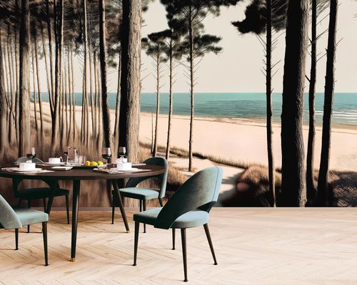 Морской обои - LANDES - LGD01 décor mural sur mesure - из нетканых материалов / из полиэстера / природный мотив