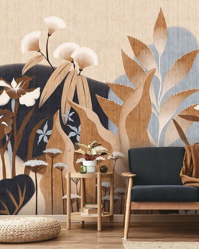 Современный обои - OREA - LGD01 décor mural sur mesure - в цветочек / природный мотив / многоцветный