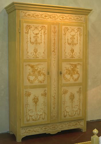 Классический шкаф для одежды - BOCAGE toile de Jouy - PROVENCE & FILS - из дерева / с распашными дверями