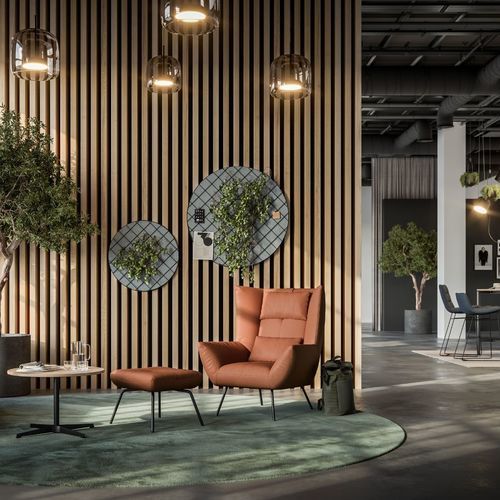 Современное кресло - LEVANTO - ASSMANN BÜROMÖBEL GMBH & CO. KG - из ткани / из кожи / из металла