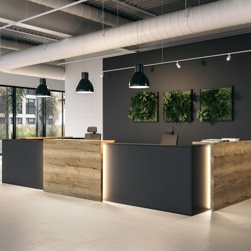 Угловая административная стойка - CONCEPTA - ASSMANN BÜROMÖBEL GMBH & CO. KG - L-образная / из дерева