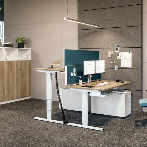 Самонесущая отделительная перегородка для офиса - VITECO - ASSMANN BÜROMÖBEL GMBH & CO. KG - из ткани / из алюминия / акустическая