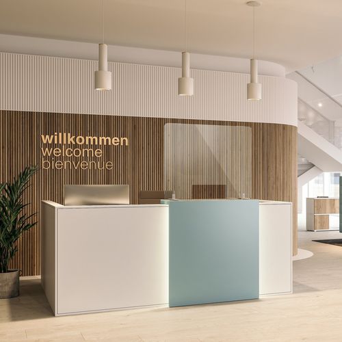 Отделительная перегородка для офиса для рабочего стола - VITECO - ASSMANN BÜROMÖBEL GMBH & CO. KG - из акрилового стекла / из алюминия / защитная