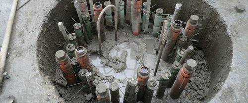 Буроинъекционная свая - LARGE DIAMETER WITH GROUT INJECTION - FRANKI FOUNDATIONS BELGIUM - из стали / для фундамента / с трубами