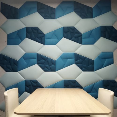 Настенная акустическая панель - GEN_VMT PENRAY 02 Tiles - Vicoustic - Innovative Acoustic Solutions - из ПЭТФ / гладкая / имитация ткани