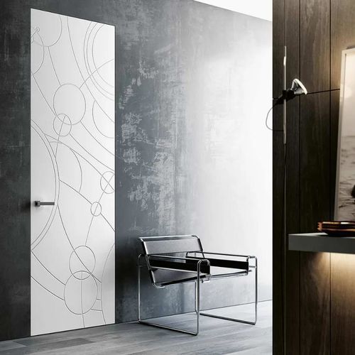 Дверь для интерьера - ALTAIR - Bertolotto Porte - из МДФ / из закаленного стекла / качающаяся