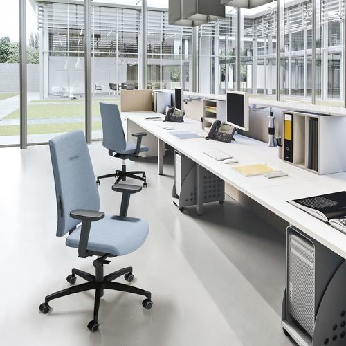 Дизайнерское директорское кресло - ZERO7 ELEGANT - Aresline - из кожи / с подголовником / с регулируемым наклоном