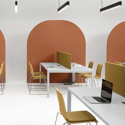 Современный стол для конференций - CAMPUS STUDIO - Aresline - из ламината / с основанием из металла / прямоугольный