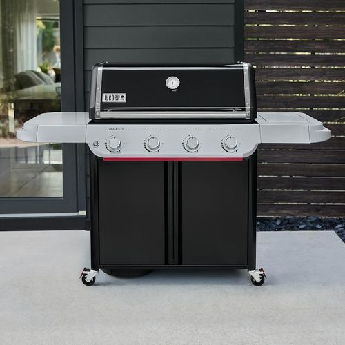 Газовое барбекю - GENESIS&reg; E-415W - Weber EUROPE - на роликах / из чугуна / со встроенным ящиком