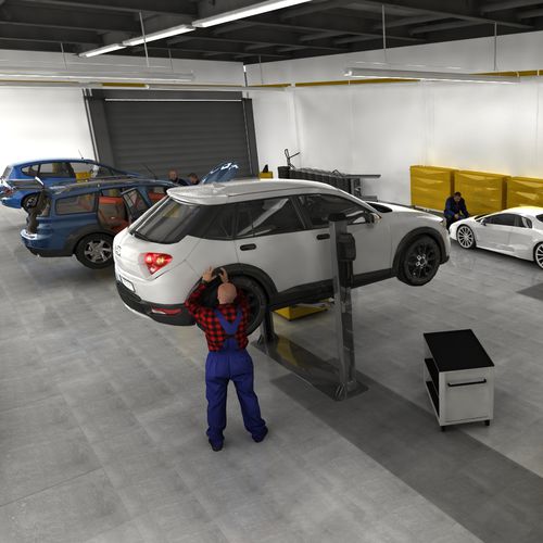 Библиотека 2D/3D-предметов - CAR SERVICE 03 - PLUS - DOSCH DESIGN