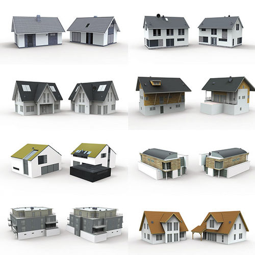Библиотека 2D/3D-предметов - EUROPEAN HOUSES - LO-POLY - DOSCH DESIGN