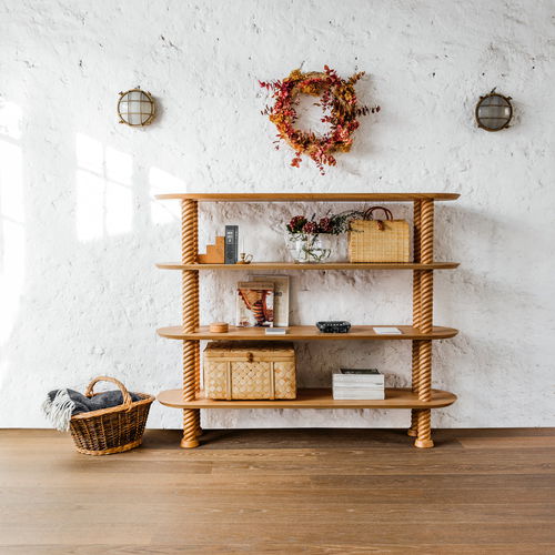 Стеллаж скандинавский дизайн - CRAFT ROPE - Hans Hansen Furniture - из дуба