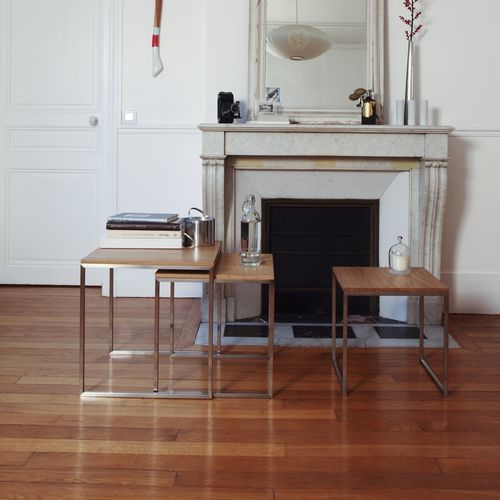 Современный стол Жигонь - H 2 series - Hans Hansen Furniture - из цельной древесины / из стекла / из ламината высокого давления