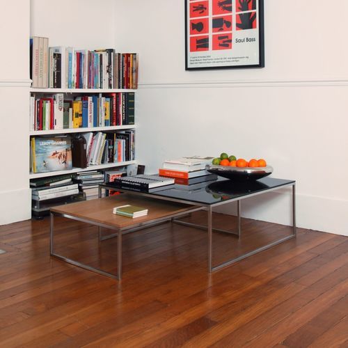 Современный журнальный столик - H 15/2 - Hans Hansen Furniture - из стекла / из цельной древесины / из ламината высокого давления