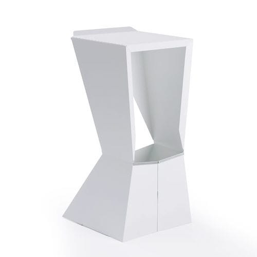 Современный барный табурет - HR 885 ORIGAMI - Hans Hansen Furniture - из стали / из стали, покрытой порошком / с основанием из нержавеющей стали