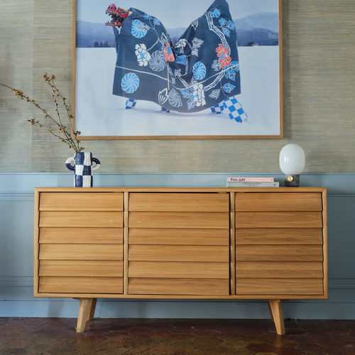 Буфет скандинавский дизайн - REMIX - Hans Hansen Furniture - из дуба / с выдвижными ящиками / с распашными дверями