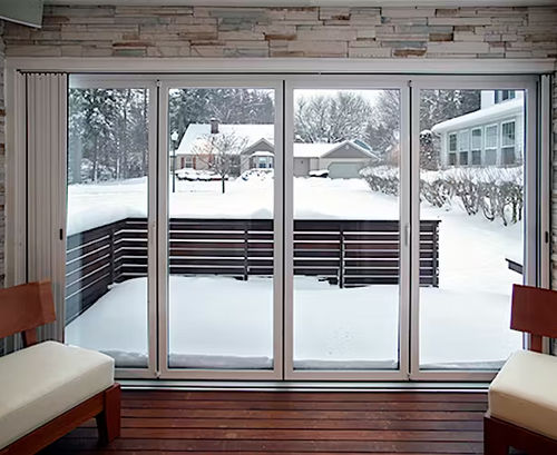 Раздвижное и и складываемое панорамное окно - SL60 - NanaWall - алюминиевая конструкция / с двойным остеклением / с термовкладышем