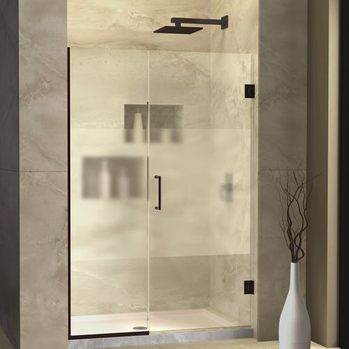Створчатая перегородка для душа - UNIDOOR PLUS PRIVACY - DreamLine - фиксированная / в форме ниши / из закаленного стекла