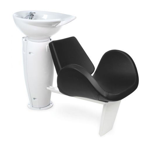 Раковина для мытья головы из искусственной кожи - GRALIWASH BLACK - Gamma & Bross - из керамики / 1 место