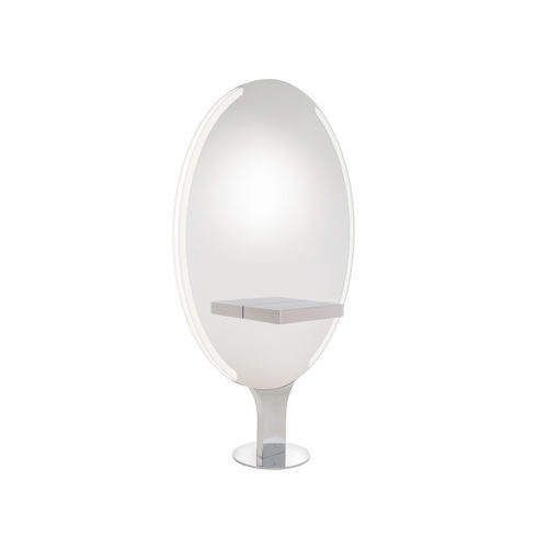 Современный туалетный столик - PANDORA LED - Gamma & Bross - из нержавеющей стали / для парикмахерской / для салона красоты