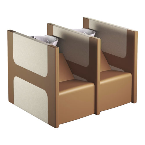 Раковина для мытья головы с опорой для ступней - PRIVACY FAUBOURG 2P SHIATSU - Gamma & Bross - из искусственной кожи / из керамики / уникальный дизайн
