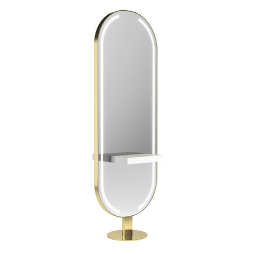 Современный туалетный столик - OBLONGATE LED - Gamma & Bross - из акрила / островной / для парикмахерской