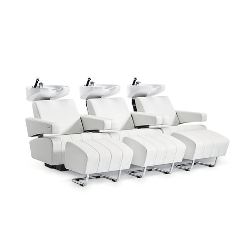 Раковина для мытья головы с опорой для ступней - LAVASIT DINER / LAVASIT DINER SHIATSU - OLYMP - из кожи / 2 места / 3 места
