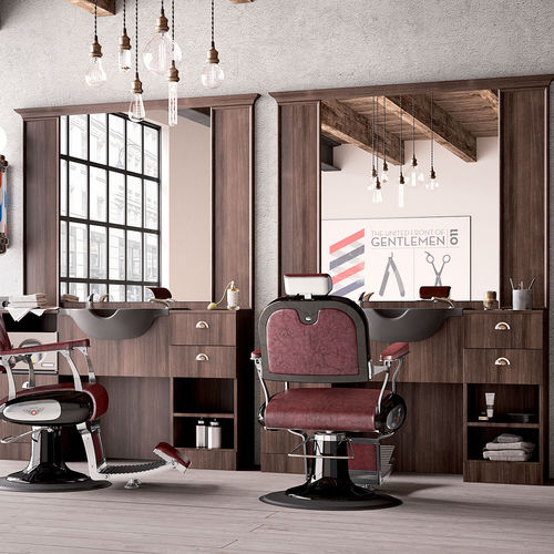 Современный туалетный столик - EASY BARBER WASH  - Beauty Star - из дерева / настенный / для парикмахерской