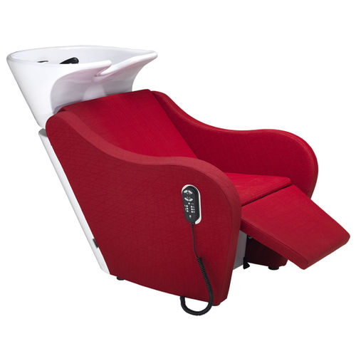 Раковина для мытья головы с опорой для ступней - SHUTTLE RELAX - AGV group - из кожи / 1 место