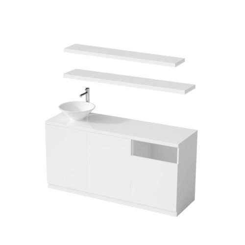 Тумба с раковиной для парикмахерской - SPA E110 + SERVICE 411 - FIAPP
