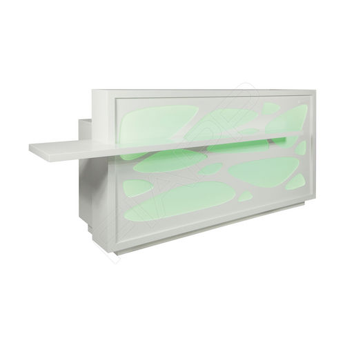 Административная стойка из лакированной МДФ - DESIGN 875 - FIAPP - из Corian® / для парикмахерской / для гостиницы