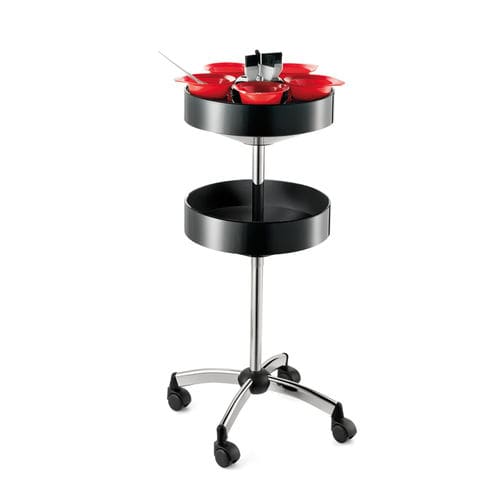 Тележка для окрашивания волос - JOLLY ROUND DOUBLE COLOR - Artecno Srl - для парикмахерской / из металла / из пластика