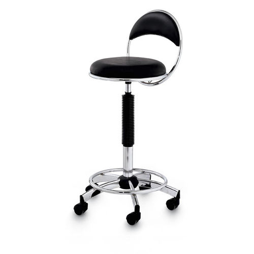 Современный Табурет для парикмахерской - SWEET SIT ELEGANT SUPER - Artecno Srl - из искусственной кожи / с основанием из хромированного металла / 5-лучевой
