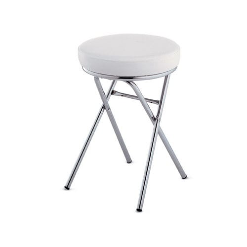 Современный табурет - EASY SIT - Artecno Srl - из искусственной кожи / с основанием из хромированного металла / штабелируемый