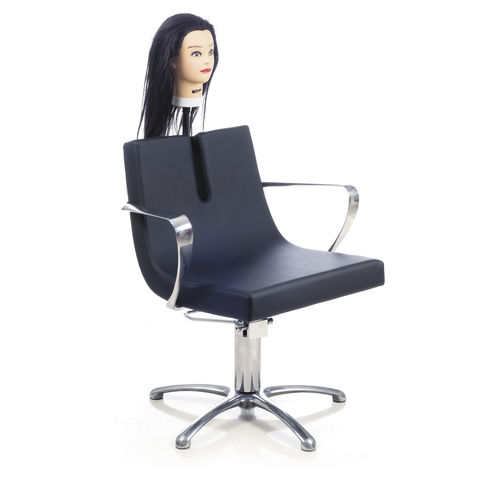Современное парикмахерское кресло - TEACH - Nelson Mobilier - из искусственной кожи / из нержавеющей стали / из хромированного металла
