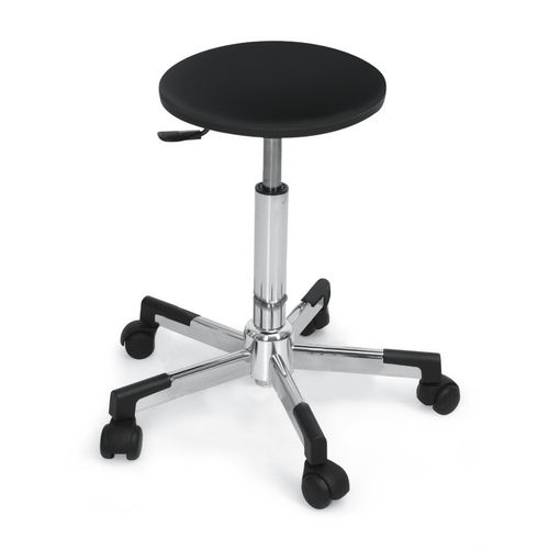 Современный табурет - EKO  - Nelson Mobilier - из искусственной кожи / с основанием из нержавеющей стали / обитый