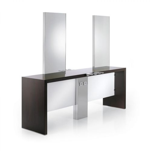 Современный туалетный столик - KRYSTAL CENTRALE 4P - Nelson Mobilier - из ламината / для парикмахерской / 4 места