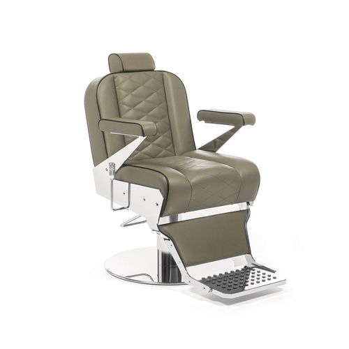 Кресло для парикмахерской из хромированного металла - ELDORADO - Nelson Mobilier - из искусственной кожи / с опорой для ступней / с подголовником