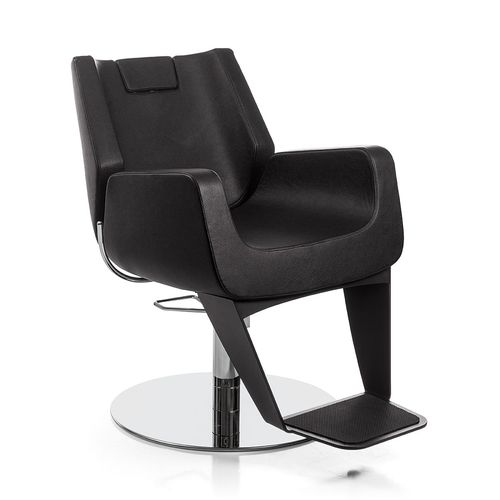 Кресло для парикмахерской из искусственной кожи - BOSS LIGHT - Nelson Mobilier - с опорой для ступней / с центральной опорой / с гидронасосом