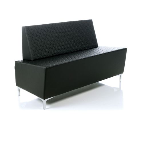 Современная банкетка - PYRAMID 2P - Nelson Mobilier - из искусственной кожи / из алюминия / для салона красоты