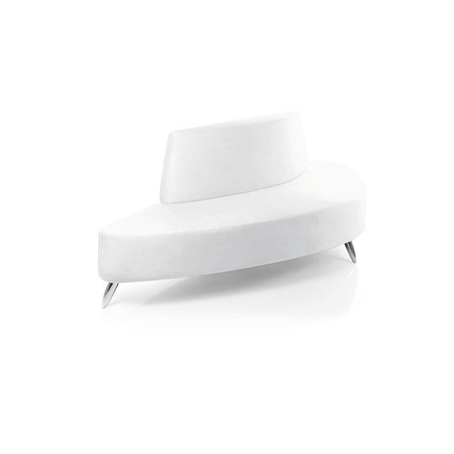 Современная банкетка - ISLE - Nelson Mobilier - из бархата / из искусственной кожи / с основанием из металла