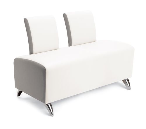 Современная банкетка - KRYPTON 2P - Nelson Mobilier - из ткани / для парикмахерской / со спинкой