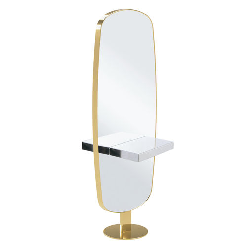 Современный туалетный столик - OVALIS DOUBLE - Nelson Mobilier - из стекла / из нержавеющей стали / из полированной латуни